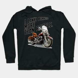 I like bikes more than people Humorous Auto Enthusiast tee 2 Hoodie